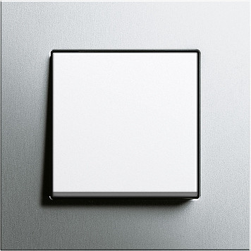 Gira Выключатель 1-клавишный, глянцевый белый - Алюминий, серия Esprit
