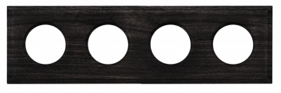 Bironi Рамка 4-х постовая (Угольно-черный)  С.М. BF4, BF4-640-119