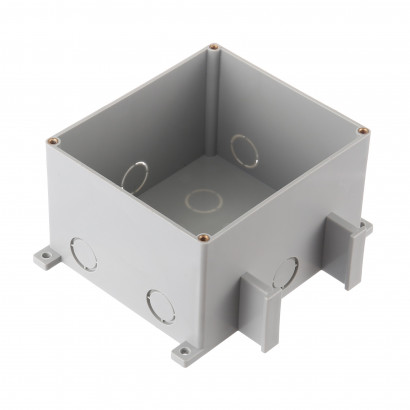 BOX/2+2ST66 Коробка для люков в пол на 2 поста (45х45мм)+2 модуля (45х22,5) (70025), пластик Экопласт
