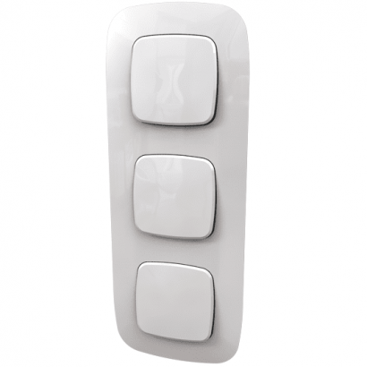 Legrand Блок: Выключатель 1-клавишный х3, цвет - белый, серия Valena Allure