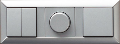 Jung Блок: Выключатель 1-клавишный + Выключатель 2-клавишный + Светорегулятор, серия ECO PROFI
