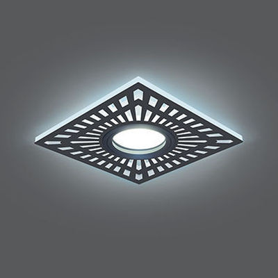 Светильник Gauss Backlight BL126 Квадрат. Черный, Gu5.3, 3W, LED 4000K 1/40, BL126