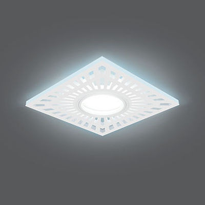 Светильник Gauss Backlight BL128 Квадрат. Белый, Gu5.3, 3W, LED 4000K 1/40, BL128