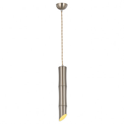 LUSSOLE BAMBOO Подвесные светильники, цвет основания - матовый никель, плафон - металл, 1x50W Gu10, LSP-8565