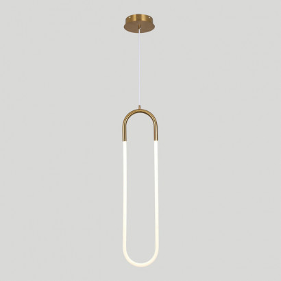 LUSSOLE Colbert Подвесные светильники, цвет основания - матовое золото, плафон - акрил (цвет - белый), 1x18W LED, LSP-8692