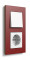 Gira Блок: Выключатель 1-клавишный с розеткой 2к+з, глянцевый белый - Красный,серия Esprit Esprit Linoleum-MPx
