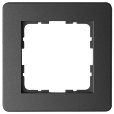 Рамка G-Flex  1-постовая, цвет черный матовый (soft touch), G1101PB, Jasmart Electric