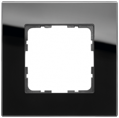 Рамка 1-постовая, стекло Black Glass, G1001GB, Jasmart Electric