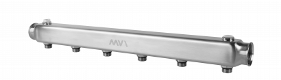 Коллектор из нержавеющей стали MVI, м\ц 100мм, 1"x1/2", 6 выходов, ML.406.06