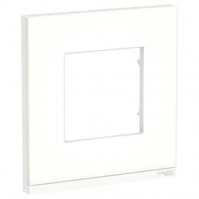 Unica Pure Рамка 1-ная, горизонтальная, матовое стекло/белый