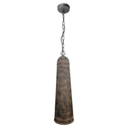 LUSSOLE SELMA Подвесной светильник, цвет основания - коричневый, плафон - металл (цвет - коричневый), 1x60W E27, LSP-9502