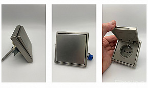 Jung LS 990 Metal, нержавеющая сталь