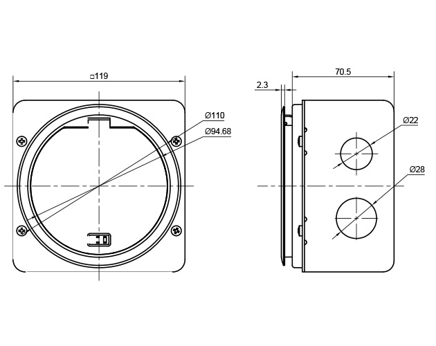 Подрозетник чертеж dwg