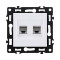 Розетка двойная Ethernet RJ45 Cat.6, белый Kollinger Asthetik AS-018WH