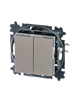 ABB EPJ Levit кофе макиато / белый Переключатель 2-клавишный,