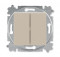 ABB EPJ Levit кофе макиато / белый Переключатель 2-клавишный,