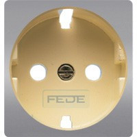 FD04314CB-A Fede Fede Обрамление розетки 2К+З для мех-зма FD16523, Bright Chrome/беж.
