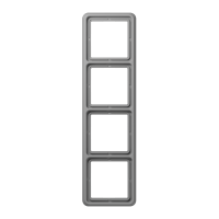 Рамка для вертикальной и горизонтальной установки ударопрочная, 4-кратная; серая, CD584WUGR