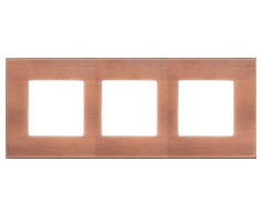 FD01703BC Fede Fede SOHO Рамка 3-ная,  Brushed Cooper