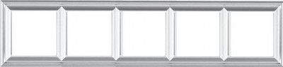Рамка 5-постов; термопласт; алюминий; Eco Deco, EPD485AL