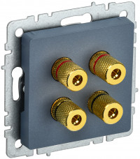 BRITE Аудиорозетка 4-мест. РА10-БрМ мар. IEK, BR-S40-K35