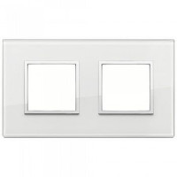 Vimar Накладка Eikon Evo на 4 модуля (2+2) расстояние между центрами 71мм, белый бриллиант, 21643.70