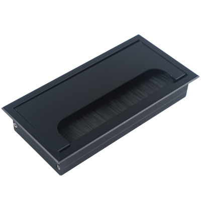 Donel Кабельный громмет (лючок) в стол, 160*80мм, цвет: черный, DCGR16080AN