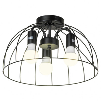 LUSSOLE LATTICE Потолочный светильник, цвет основания - черный, 3x40W E27, LSP-8215