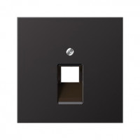 Накладка на одинарные UAE-розетки; термопласт; черный матовый, EP569-1BFPLUASWM