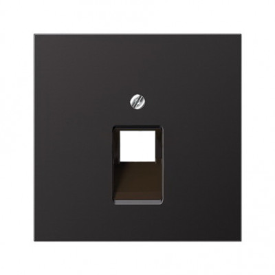 Накладка на одинарные UAE-розетки; термопласт; черный матовый, EP569-1BFPLUASWM