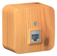 BLANCA О/У РОЗЕТКА компьютерная RJ45, кат.5E, изолирующая пластина,ЯСЕНЬ