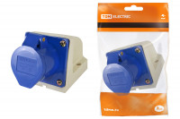 Розетка 123 стационарная 2Р+РЕ 32А 220В IP44 TDM Electric, SQ0602-0004