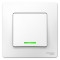 BLANCA С/У 1-клавишный ПЕРЕКЛЮЧАТЕЛЬ (cх.6) с подсв., 10А, 250B, БЕЛЫЙ