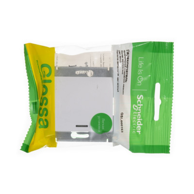 GLOSSA 1-клавишный ПЕРЕКЛЮЧАТЕЛЬ с подсветкой, сх.6а, 10АХ, механизам, БЕЛЫЙ