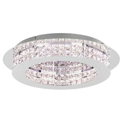 39401 Светодиод. потолочный светильник PRINCIPE димм., 10х3,2W(LED), H105, ?500, сталь, хром/хрустал