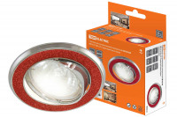 Светильник встраиваемый поворотный СВ 02-06 MR16 50Вт G5.3 красный блеск/хром TDM Electric, SQ0359-0037
