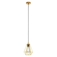 43681 Подвесной потолочный светильник (люстра) TARBES, 1Х60W, E27, H1100, ?175, сталь, матовая латун