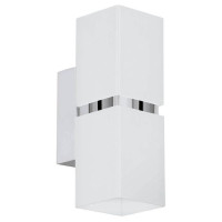 95377 Светодиодное бра PASSA, 2х3,3W(GU10), L55, H170, сталь, хром, белый