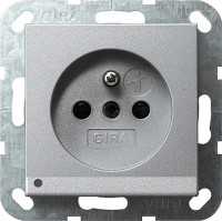 117226 Gira Розетка с зазем штыр защ от дет LED подс
