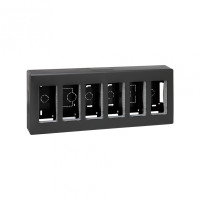 Simon Cima 500 Графит Бокс на 6 модулей, наружный монтаж, 167х59х412мм, 51000006-038