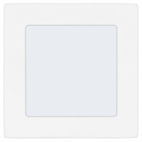 Светодиод. ультратонкая встраиваемая панель FUEVA 1, 5,5W (LED) 3000K, 120х120, литой металл, белый//пластик, белый, ПРОМО