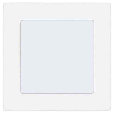 Светодиод. ультратонкая встраиваемая панель FUEVA 1, 5,5W (LED) 3000K, 120х120, литой металл, белый//пластик, белый, ПРОМО