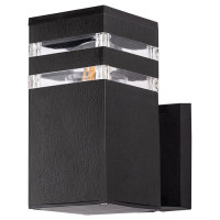 Arte Lamp HADAR, Уличный светильник, цвет арматуры - черный, цвет плафона/декора - прозрачный, 1x20W E27, A4421AL-1BK