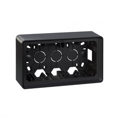 Simon Коробка наружной установки на  2 поста, графит , 82 Detail, 8200760-038