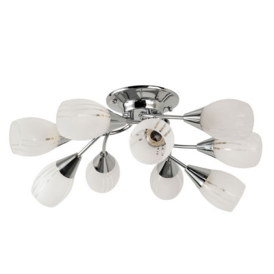 Arte Lamp PENNY, Люстра, цвет арматуры - ХРОМ, цвет плафона/декора - ПРОЗРАЧНЫЙ, 9х60W E27, A2701PL-9CC