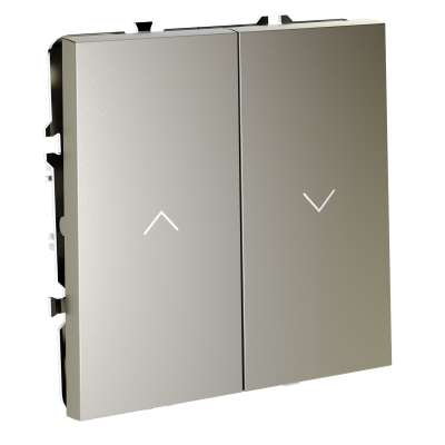 Выключатель встраиваемый VOLTUM S70 для жалюзи 10А, (шелк), VLS020704