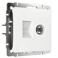 Werkel W1181301/ Розетка ТВ+Ethernet RJ-45 6 cat.(белый), a056109 Werkel W1181301/ Розетка ТВ+Ethernet RJ-45 6 cat.(белый), a056109