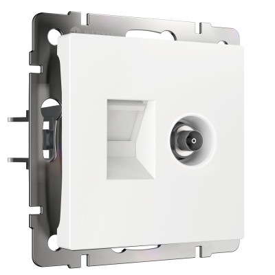 Werkel W1181301/ Розетка ТВ+Ethernet RJ-45 6 cat.(белый), a056109