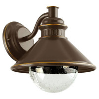 96262 Уличный светильник настенный ALBACETE, 1х60W(E27), L265, H255, гальван. сталь, коричн., медь/