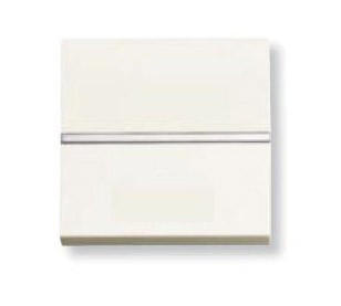 N2201.2 PL - Механизм 1-клавишного 2-полюсного выключателя с клавишей, 2-модульный, серия Zenit, цвет серебристый - 2CLA220120N1301